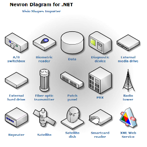 Nevron diagram visio shapes detailed network